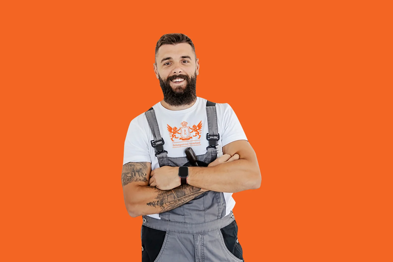 Dit is Jan onze glasvezelbehanger in Leiden die bekend staat om zijn strakke werk.